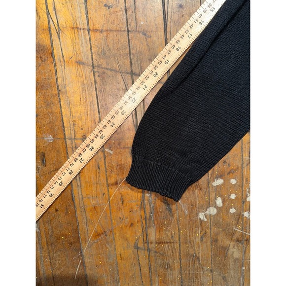 Mendocino Sweater Mens XL Black Ribbed Hem & Cuff Long Sleeve V Neck Pullover - Picture 7 of 7